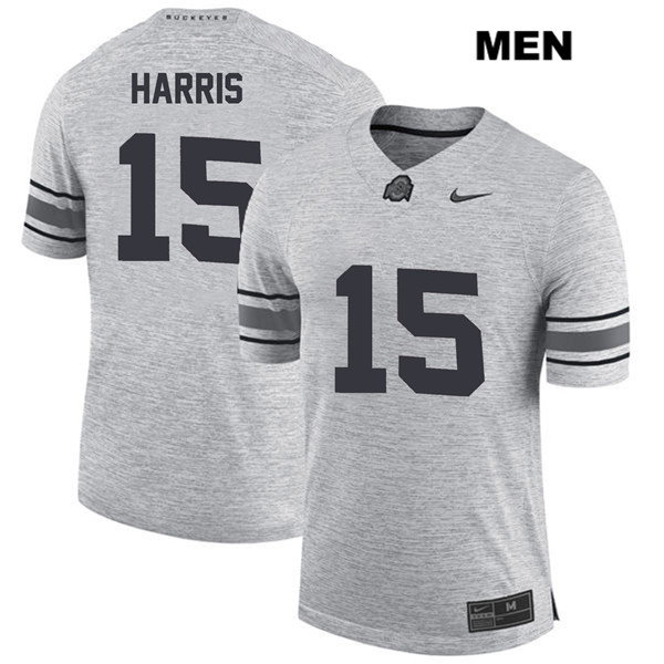 Ohio State Buckeyes Men's Jaylen Harris #15 Gray Authentic Nike College NCAA Stitched Football Jersey ZD19E68YN